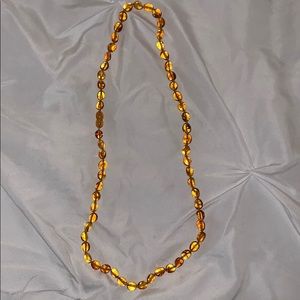 Amber beaded necklace